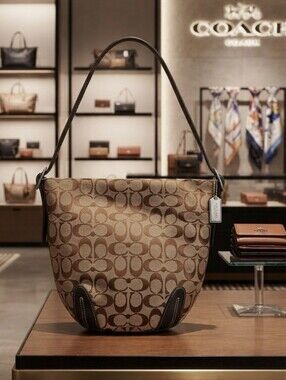 2005 Coach Signature Canvas Hobo Shoulder Bag